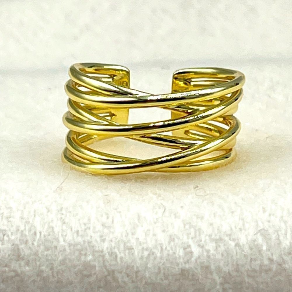14K Vermeil sterling wrap around size 8 ring